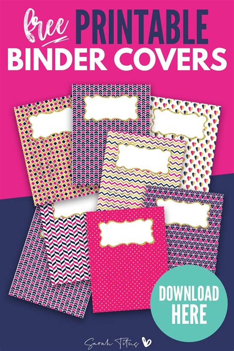 7 Cute Binder Covers With Matching Spine Art Cute Binder Covers