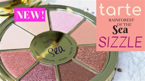 Tarte Rainforest Of The Sea Sizzle Eyeshadow Palette Swatches Review Trying On New Makeup