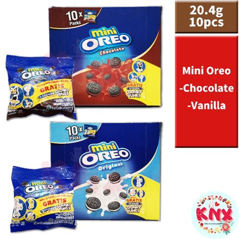 Mini Oreo Pack 10pcs Vanilla Chocolate Shopee Malaysia