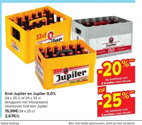 Krat Bier Jupiler X Cl Promotie Bij Carrefour