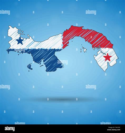 Scribble Map Of Panama Sketch Country Map For Infographic Brochures