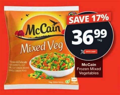 Mccain Frozen Mixed Vegetables Offer At Checkers