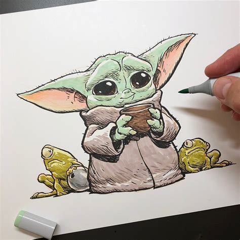 baby yoda drawing pictures ~ ideas arts and crafts projects