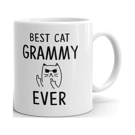 Best Cat Grammy Ever Rude Coffee Tea Ceramic Mug Office Work Cup T 11oz