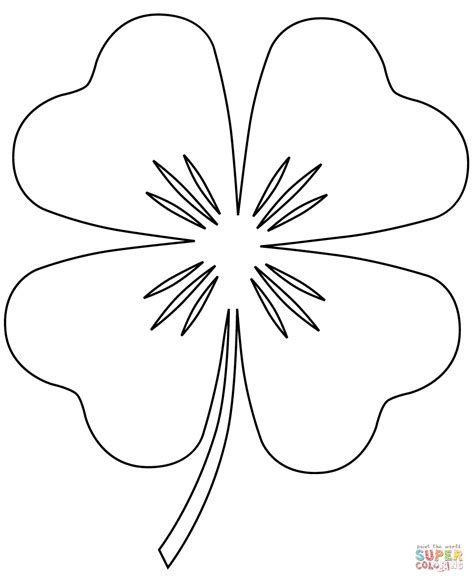 4 Leaf Clovers Coloring Pages