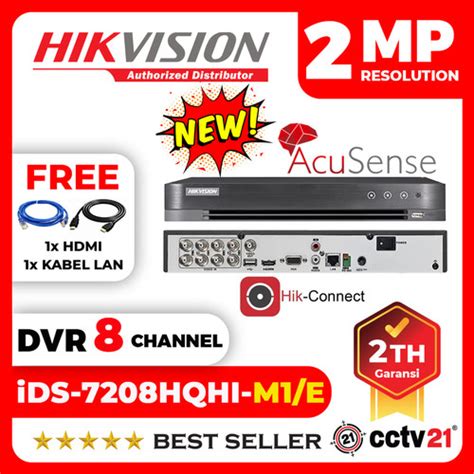 Jual DVR HIKVISION 8 Channel 8CH IDS 7208HQHI M1 E 2MP Up To 5MP