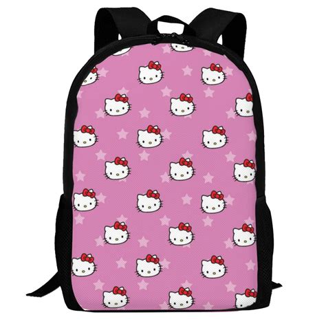 Hello Kitty Backpack 3d Print Laptop Backpack Lightweight Casual Daypack Bookbag 16 5 In