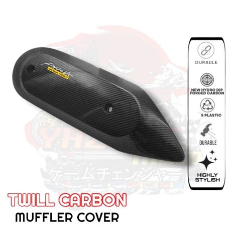 NEW Yamaha Fazzio Hydro Dip Carbon Muffler Cover Shopee Philippines