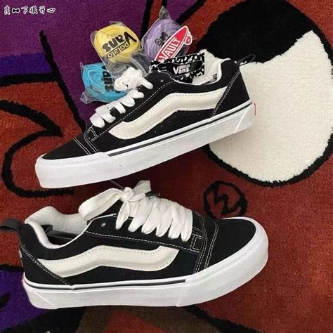 Cod Imran Potato X Vans Vault Knu Skool Vr3 Lx Joint Embroidery Black White Lace Sneakers 1702