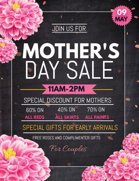 Mother S Day Sale Flyers Template Postermywall