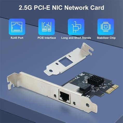 Carte Réseau Pcie 2 5 Go Adaptateur Réseau Pci Express 2 5 Gbase T