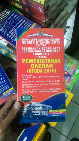 Jual Undang Undang R I No Tahun Tentang Pemerintahan Daerah