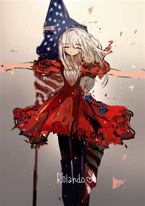 The Big Imageboard Tbib 1girl American Flag Artist Name Bad Id Bad Pixiv Id Closed Eyes