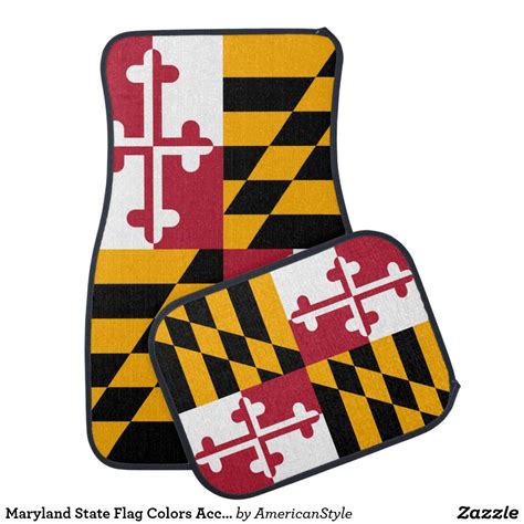 Maryland State Flag Colors Accent Car Mat Flag Colors Accent Colors