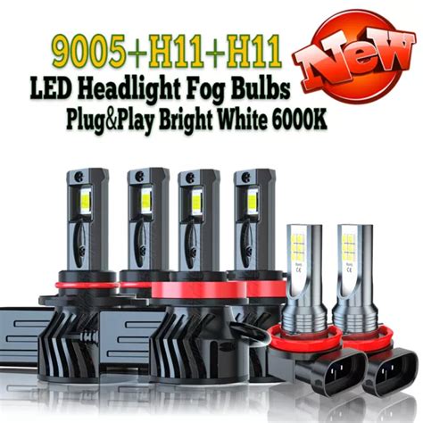 FOR TOYOTA 4RUNNER 2010 2020 White LED Headlight Bulbs Hi Lo Beam