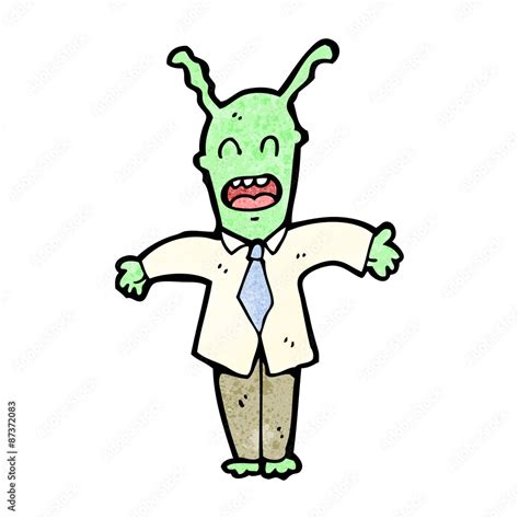 Cartoon Alien Boss Stock Vector Adobe Stock