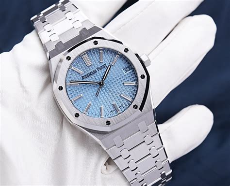 Audemars Piguet Royal Oak White Gold Ice Blue Baguette Dial 41mm