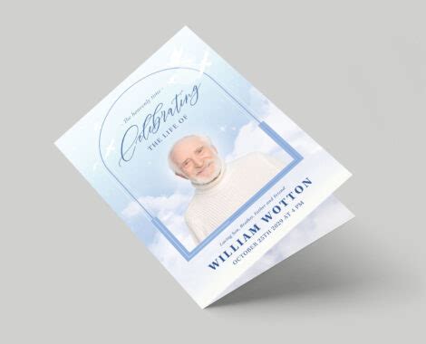 Heavenly Funeral Memorial Card [PSD] - BrandPacks