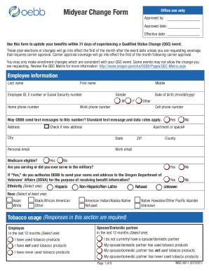 Fillable Online Miami Dade County BENEFIT ELECTION CHANGE FORM Fax