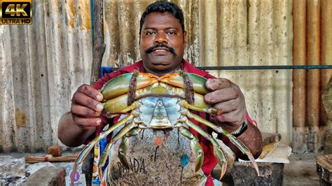 KASIMEDU SPEED SELVAM BIG SIZE CRAB CUTTING VIDEO 4K VIDEO IN