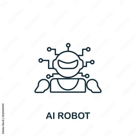 Ai Robot Icon Monochrome Simple Artificial Intelligence Icon For