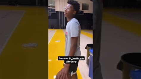 Bryce James & Bronny James Shows Off Bounce At The Lakers Facility ...