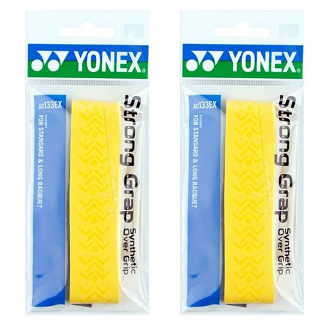 Yonex AC133EX Strong GRAP Synthetic Over Grip Yellow Pack Of 2