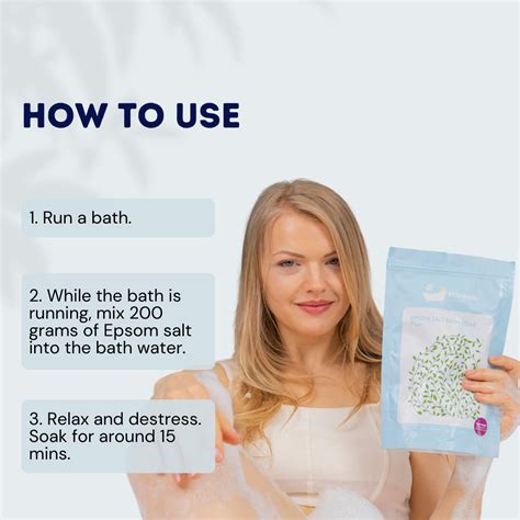 Plain Epsom Salt Bath Soak Pouch 500g And 1000g Eco Bath London