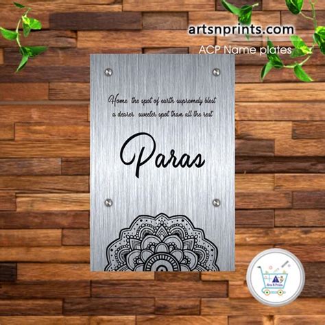 Paras Silver Acp Printed House Sign Boards With Sweet Messages Unique