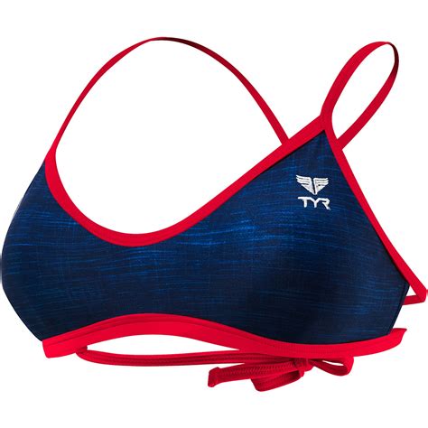 TYR Sandblasted Mojave Tieback Bikini Top Dames Navy BIKE24