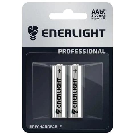 Аккумуляторные батарейки АА ENERLIGHT Professional AA 2100mAh BLI 2 шт