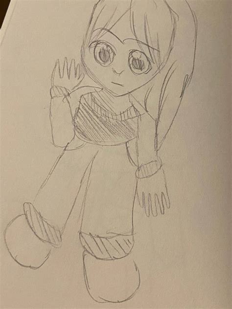 Anime Girl Waving Sketch By Mysterionz On Deviantart