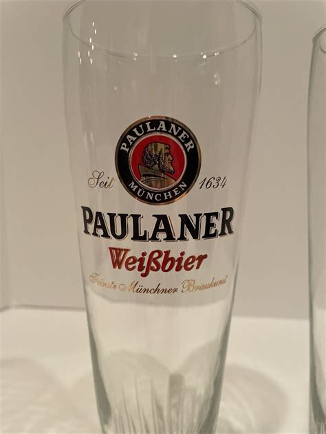 Paulaner 05l Tall Swirl Beer Glasses Ebay