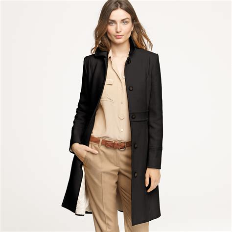 J Crew Double Cloth Lady Day Coat With Thinsulate In Black Lyst