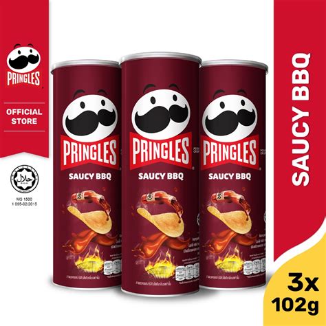 Pringles Potato Crisps Saucy Bbq