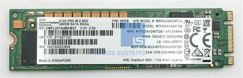 Hpe Gb Sata G Mu M Ssd Inside Systems A S