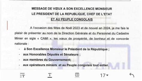 CAMI Le DG Mabolia Yenga présente ses vœux les meilleurs au président