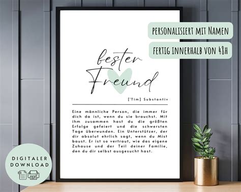 Poster Definition Bester Freund Zum Ausdrucken Geschenk Bester Freund