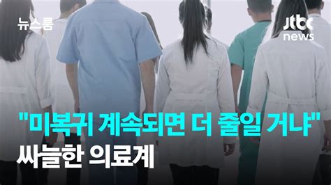 미복귀 계속되면 증원 규모 더 줄일 거냐싸늘한 의료계 Jtbc 뉴스룸 Youtube