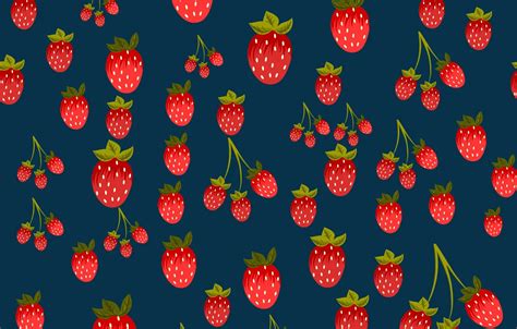 Wallpaper Berries Background Texture Strawberry Background Pattern