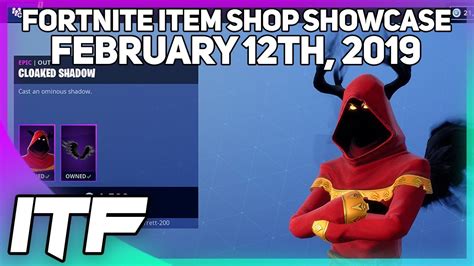 Fortnite Item Shop CLOAKED SHADOW IS BACK February 12th 2019