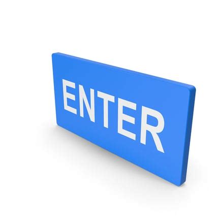 blue enter sign   blue sign envato