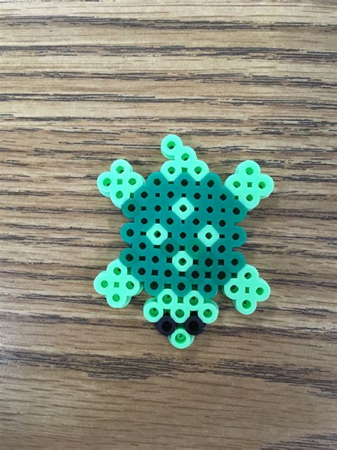 Turtle Perler Bead Figure Perler Beads Beads Art Projects