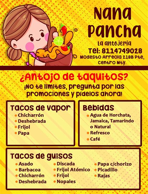 Menu At Nana Pancha Restaurant Monterrey