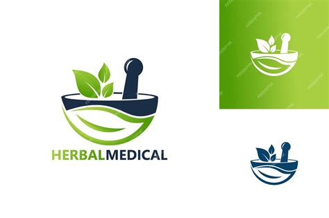 Premium Vector Herbal Medical Logo Template Design Vector Emblem