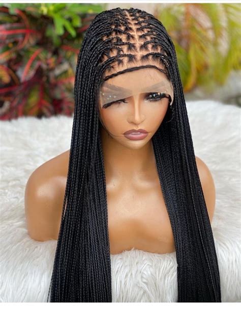 Frontal Bone Straight Braids Silk Knottless Box Braids Braided Wig Fo Anka