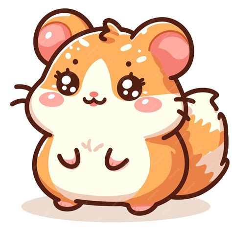 Premium Vector Cute Hamster Vector On White Background