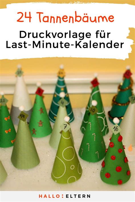 Tannenbaum Adventskalender Papier Vorlage Zum Ausdrucken