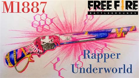 How To Draw M1887 Rapper Underworld Garena Free Fire Vẽ M1887 Thế