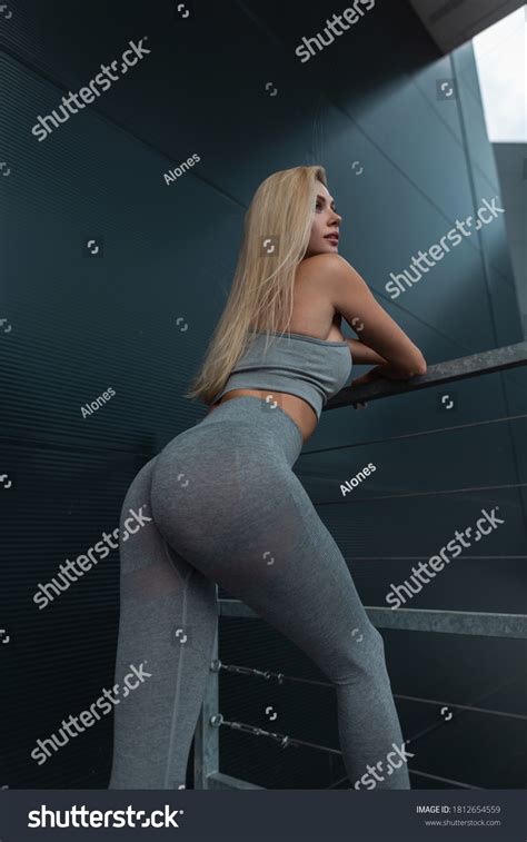 Beautiful Blonde Fitness Woman Sexy Slim Stock Photo 1812654559 Shutterstock
